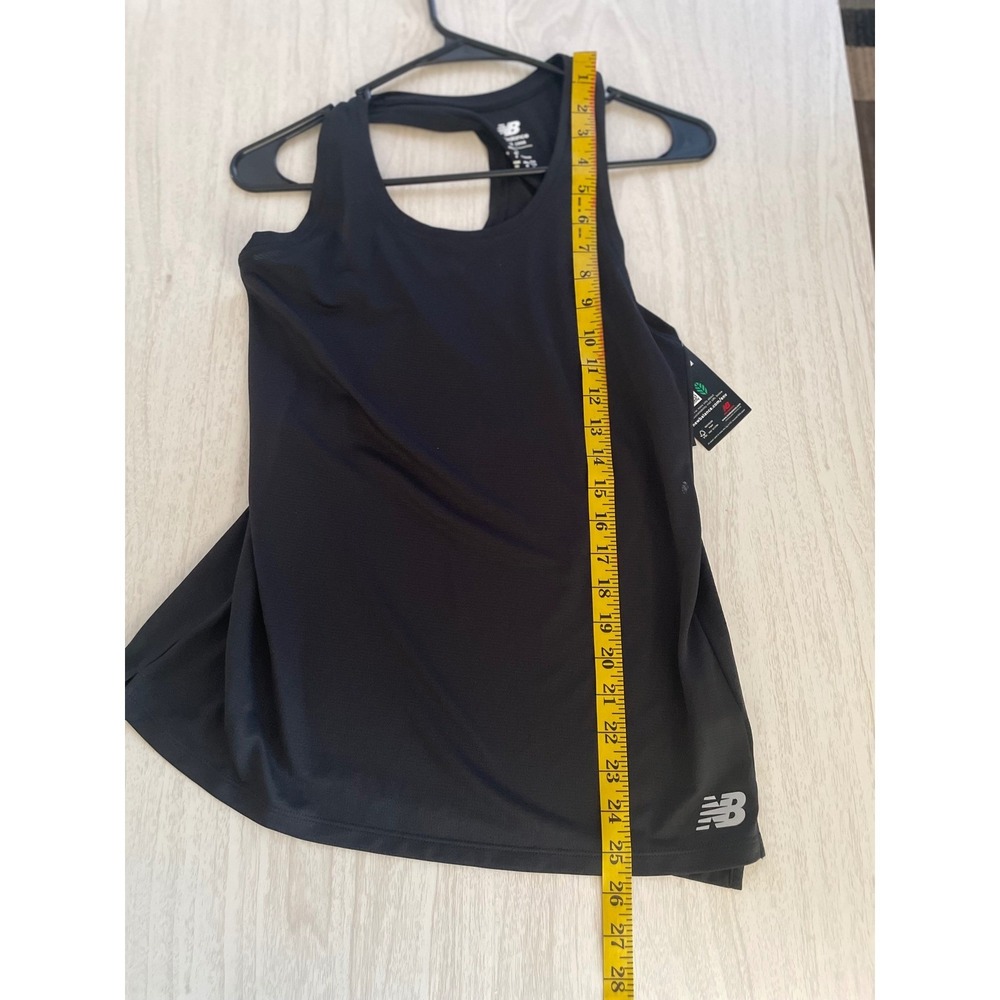 New Balance Womens Racerback Tank Top NB Dry Black Streetwear Casual Small NWT - Picture 5 of 6